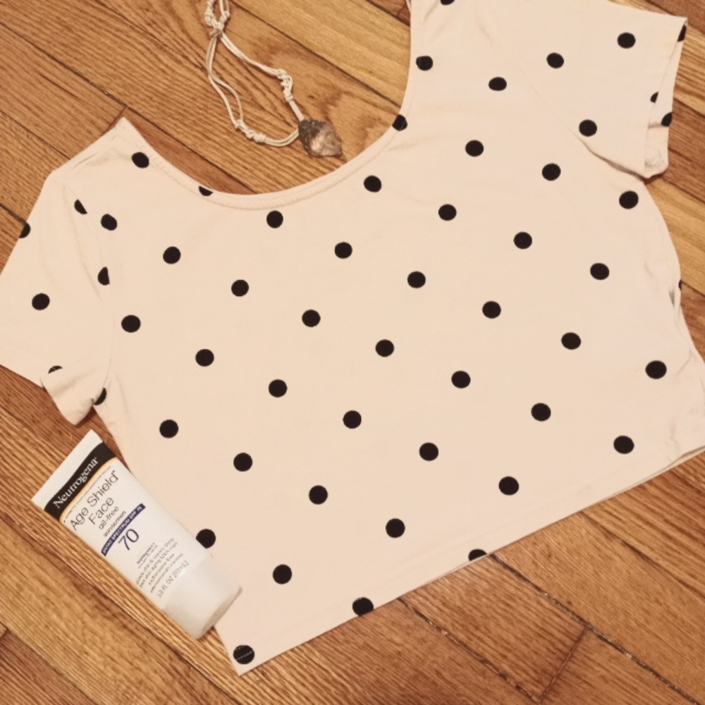 H&M pale pink crop top